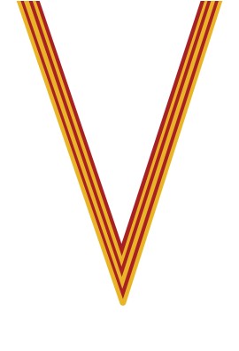 Ruban Médaille  Jaune/Rouge  : 6032-1