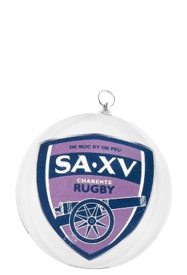 Médaille en Verre Ø 70 mm Logotée - F2-S