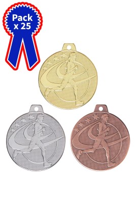 Lot de 25 Médailles Ø 70 mm Course à pied – Q-062