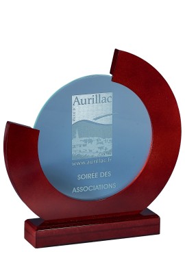 Trophée Verre & Bois Personnalisé 164-51-CLI